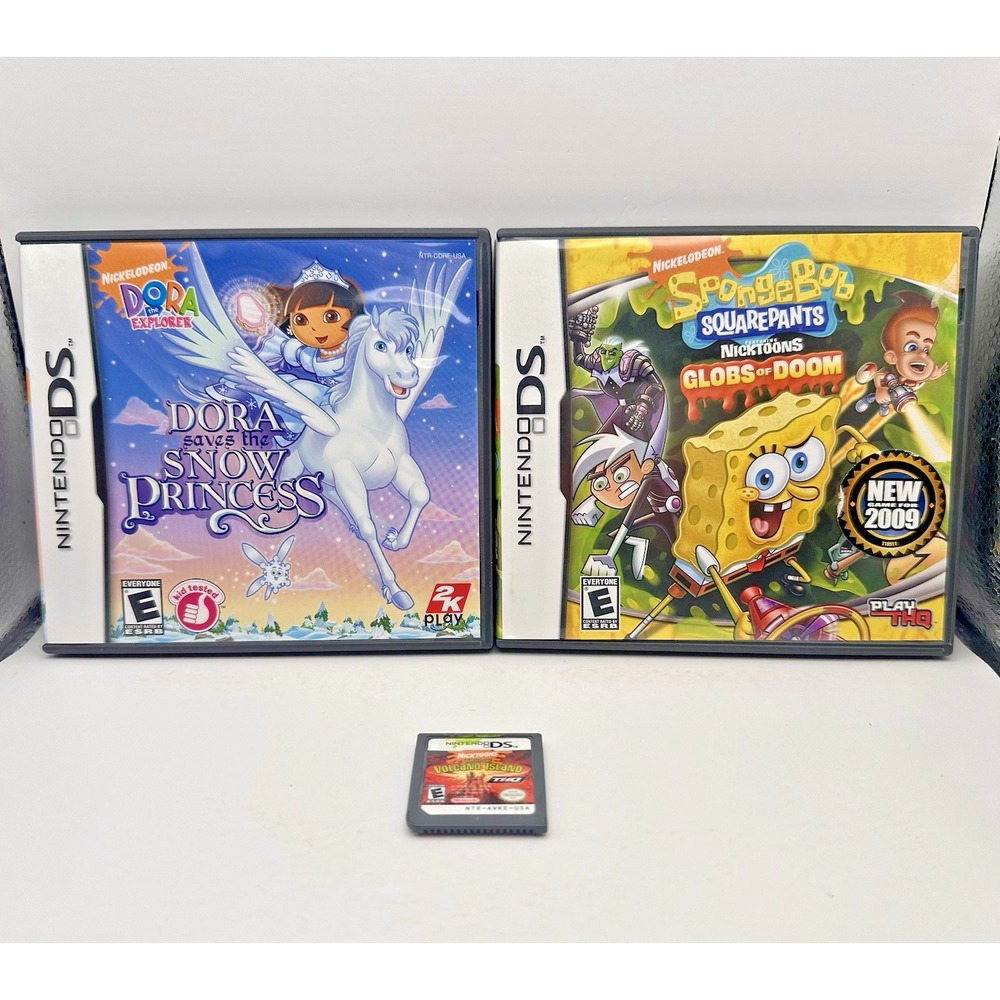 SpongeBob SquarePants Globs Doom Dora Princess Nickelodeon Nintendo DS Games LOT